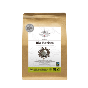 Bio Barista capsules, biodegradable and Nespresso®* compatible.