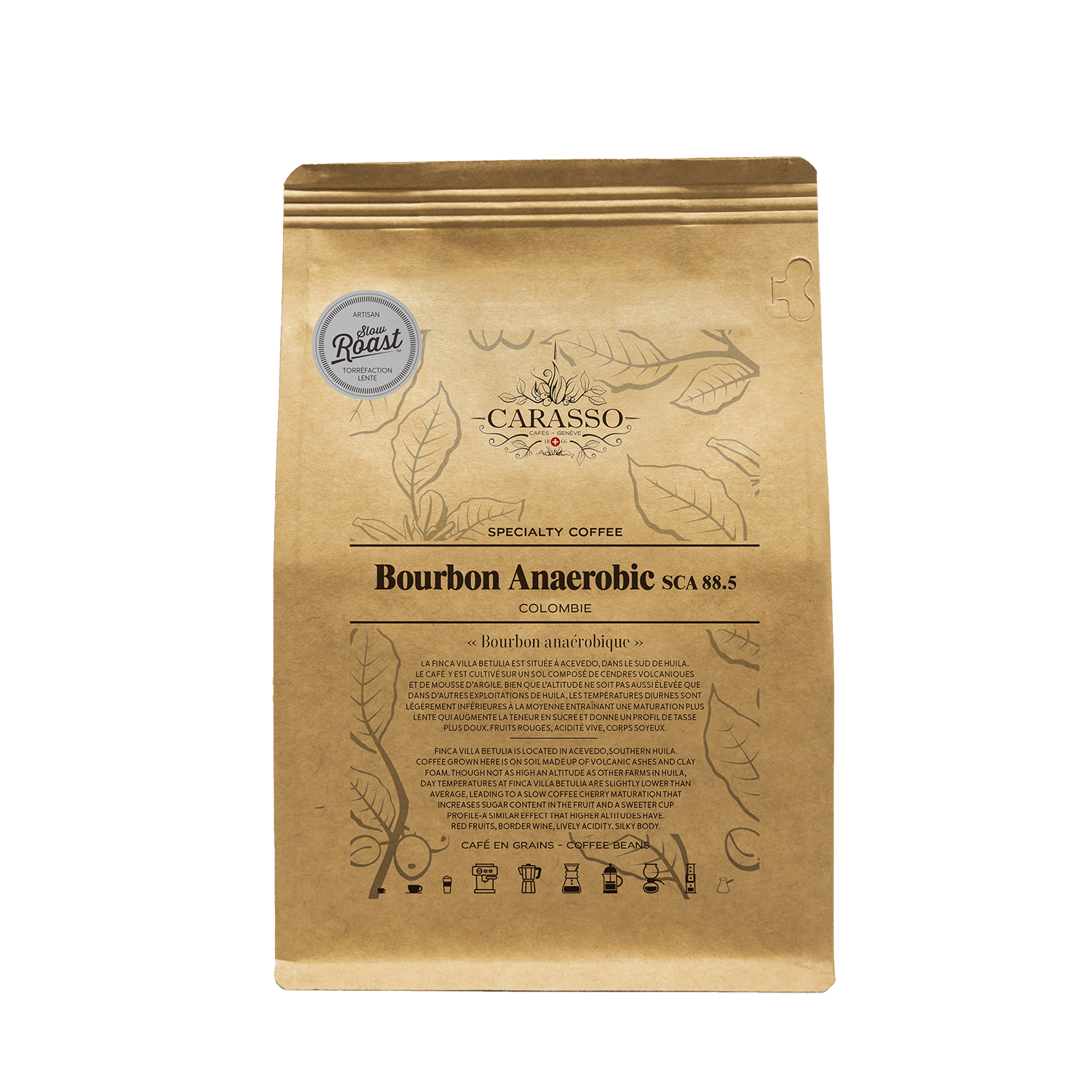 Café en grain ou moulu Bourbon Anaerobic sca 88.5 - Colombie