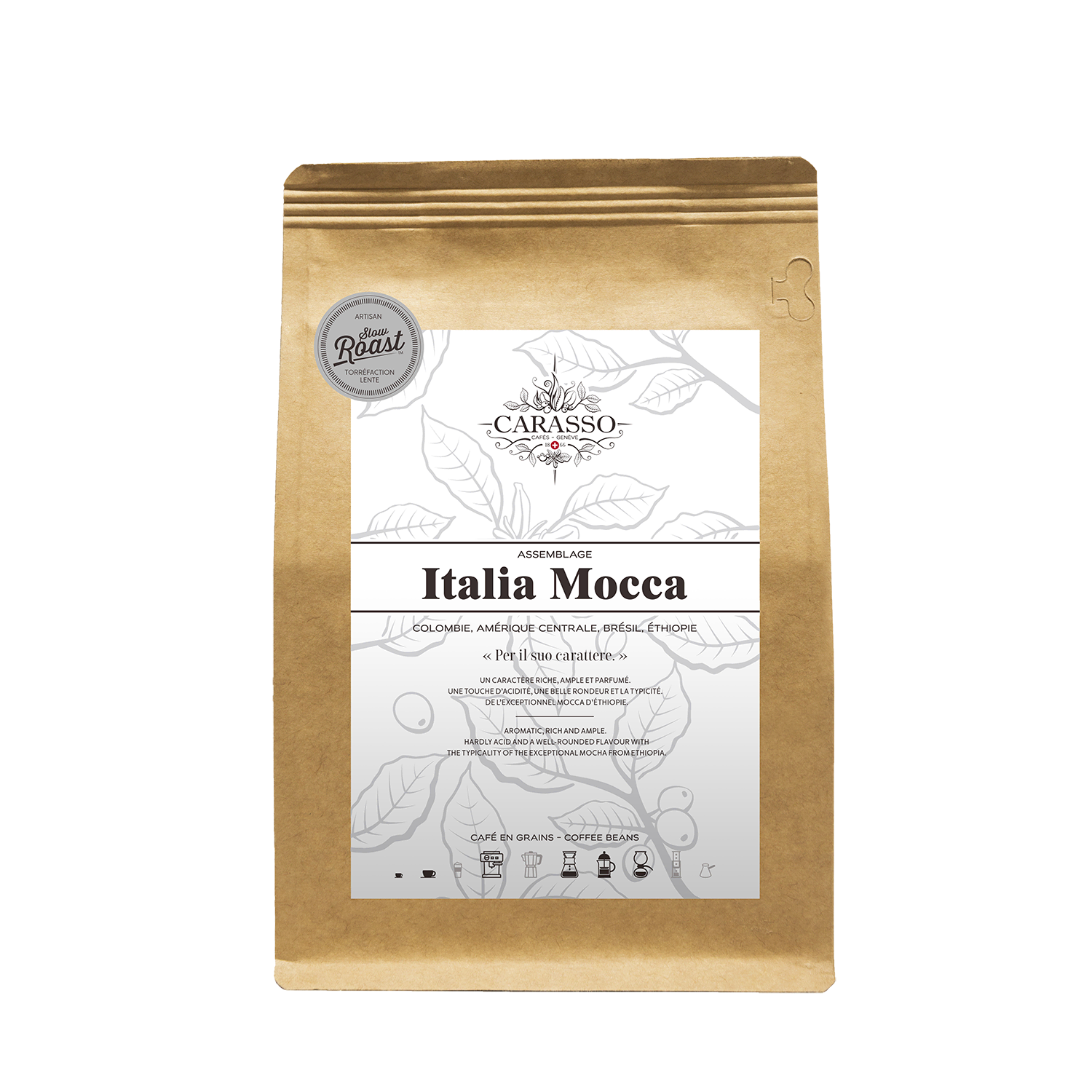 Café en grain ou moulu Italia Mocca