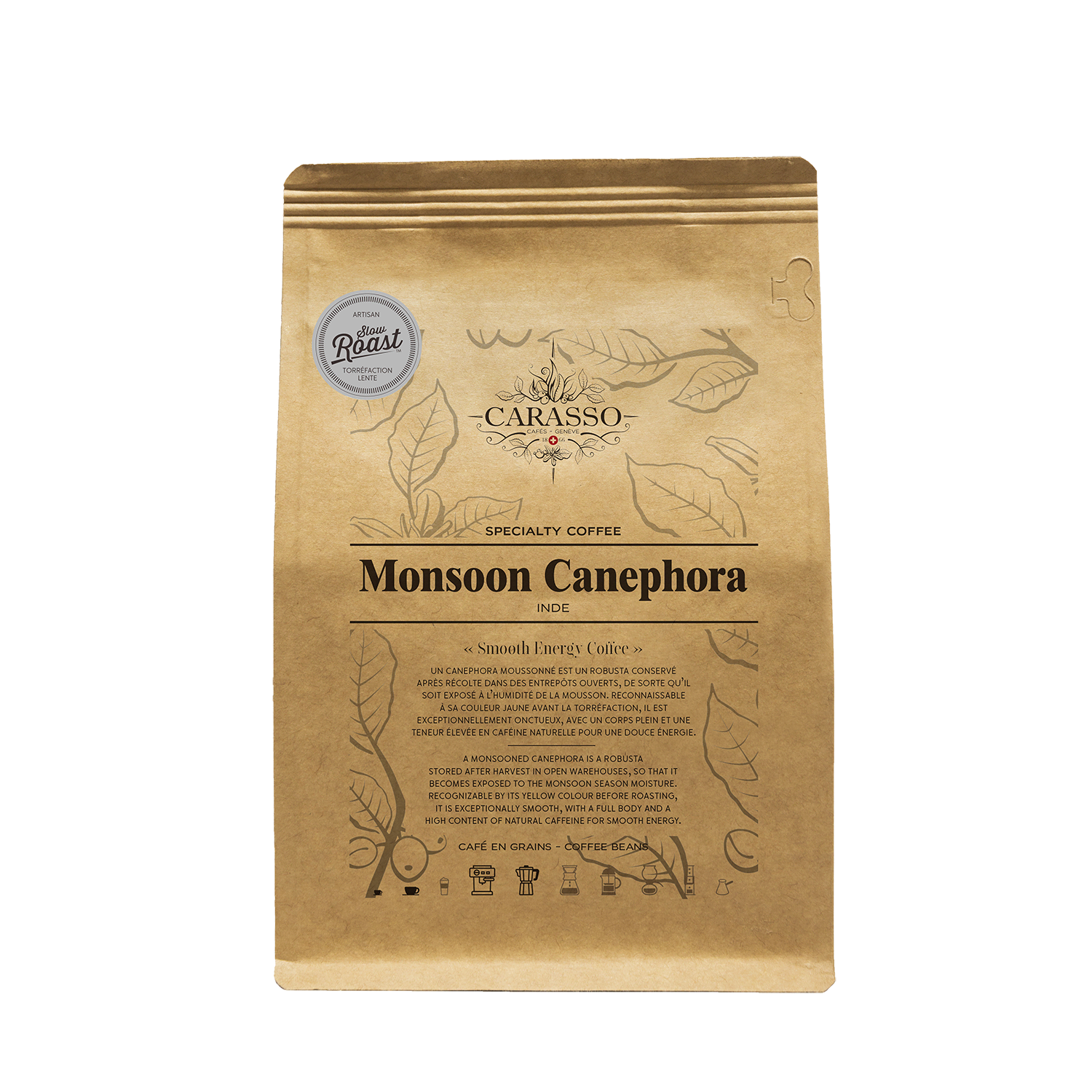 Café en grain ou moulu Monsoon Canephora