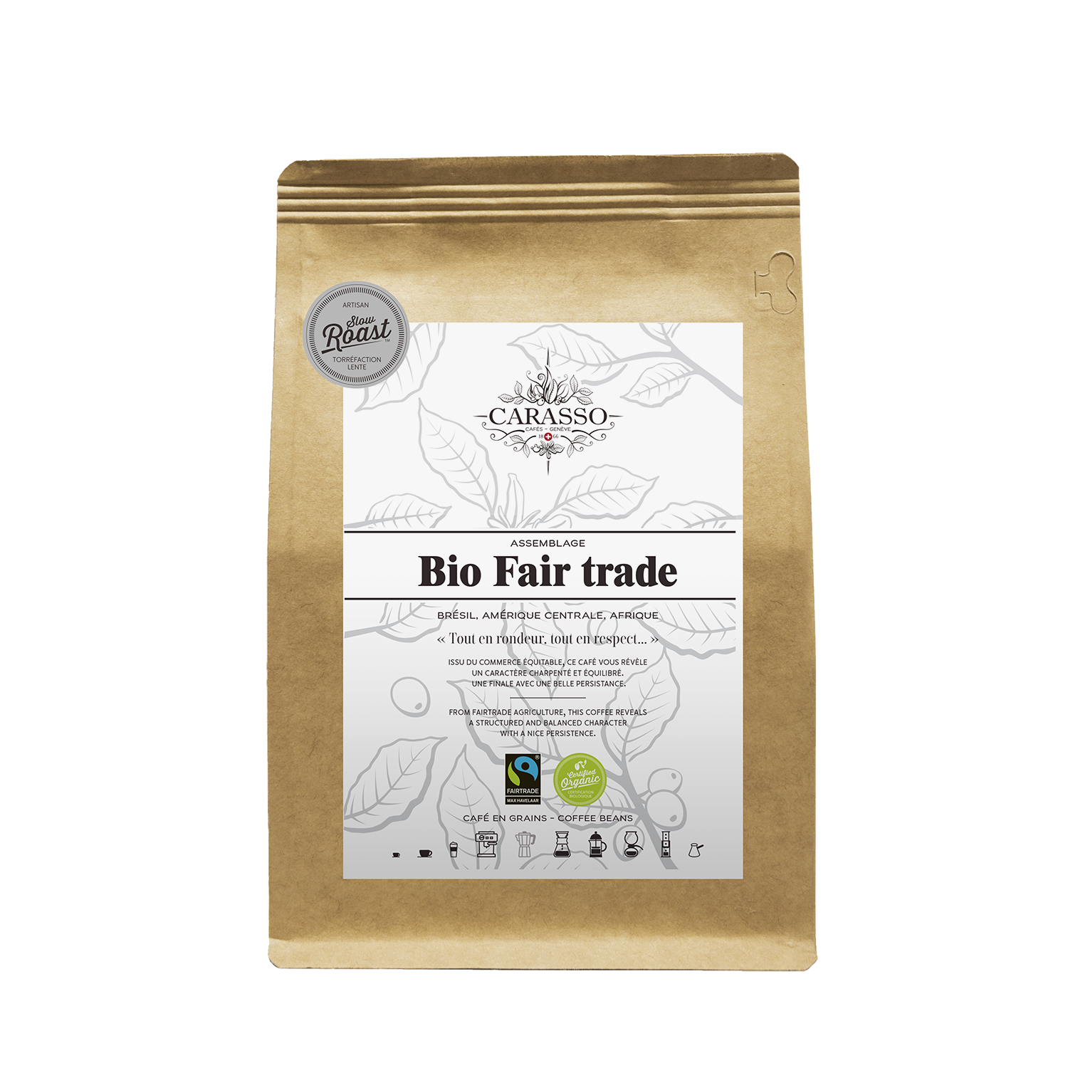 Café en grain ou moulu Bio Fair trade