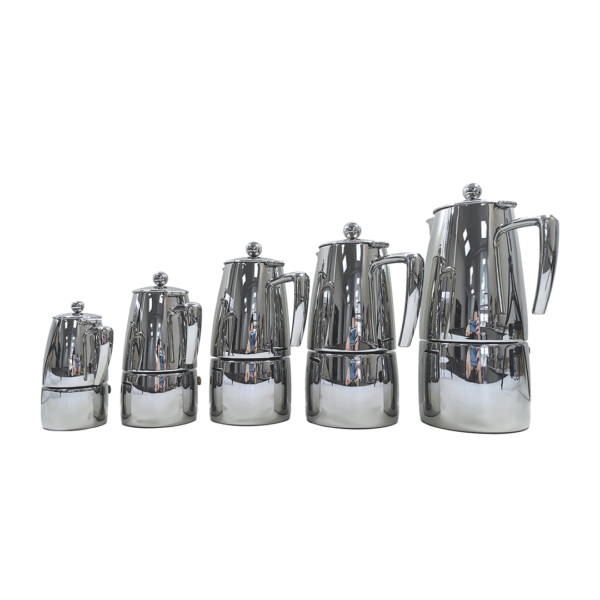 Stainless steel Italian coffee brewer