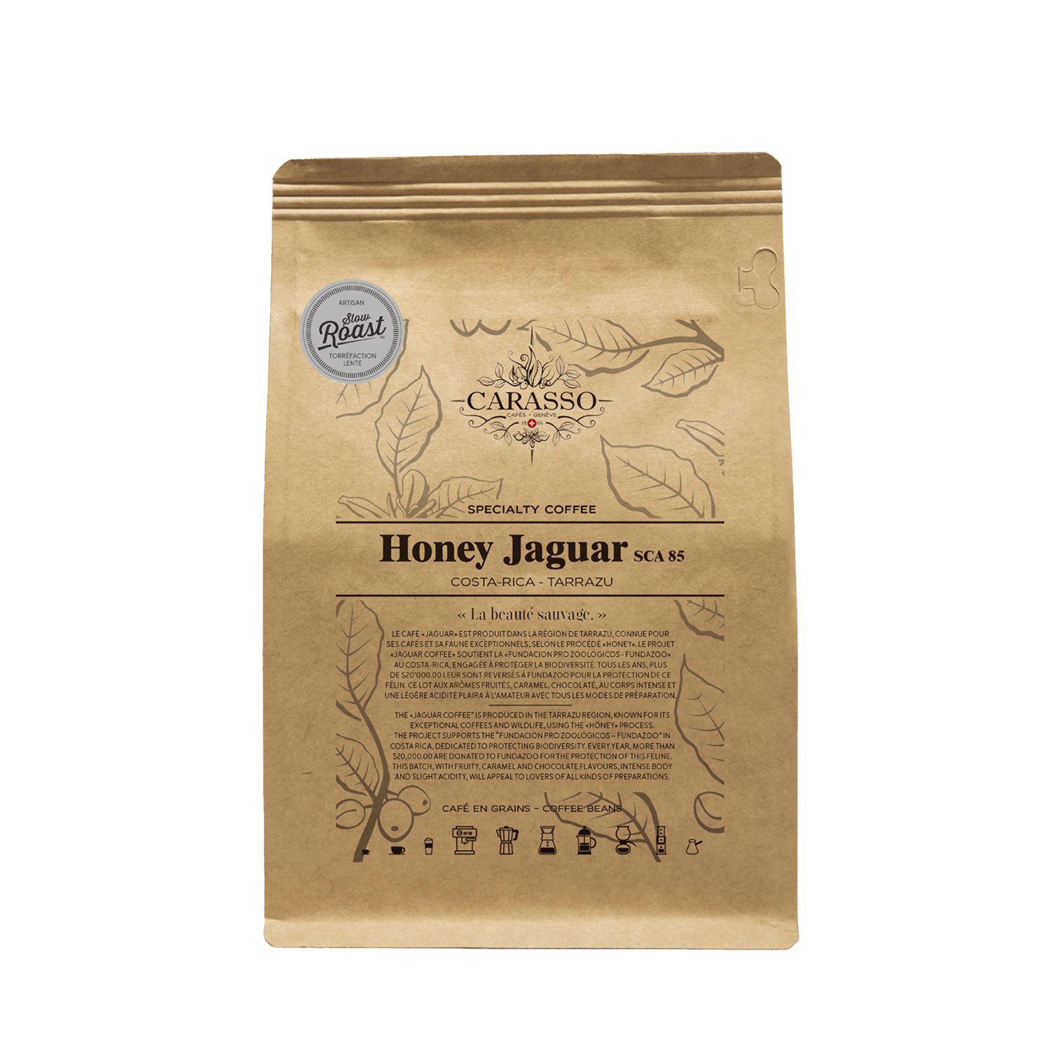 Café en grain ou moulu Honey Jaguar - Tarrazu - Costa Rica